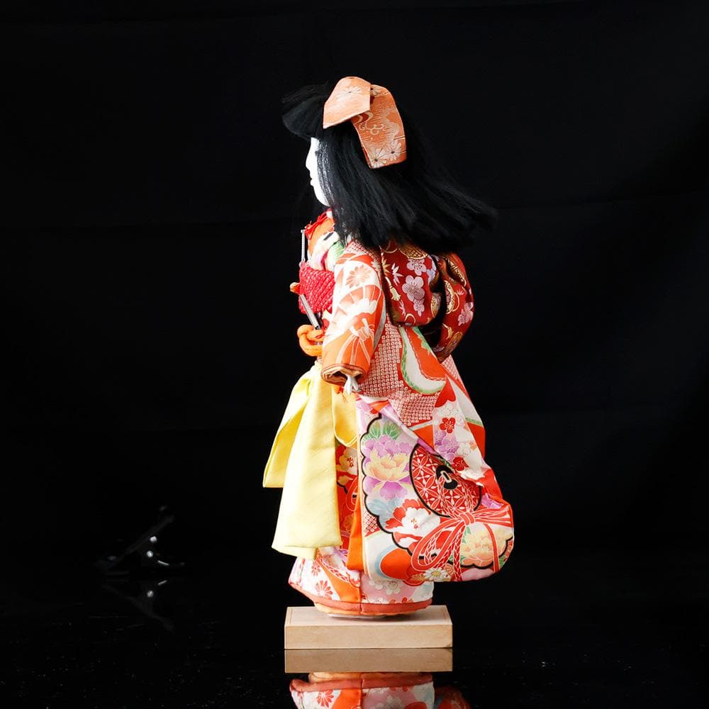 T　維文作　市松人形　曰く付き　呪いの市松人形　ホラー　着物　工芸品