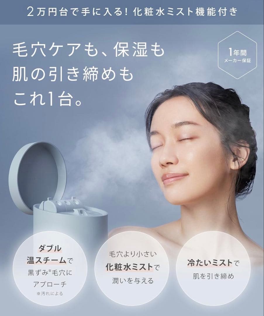 ［新品未使用]SALONIA 『Pure Bright Steamer』グレー