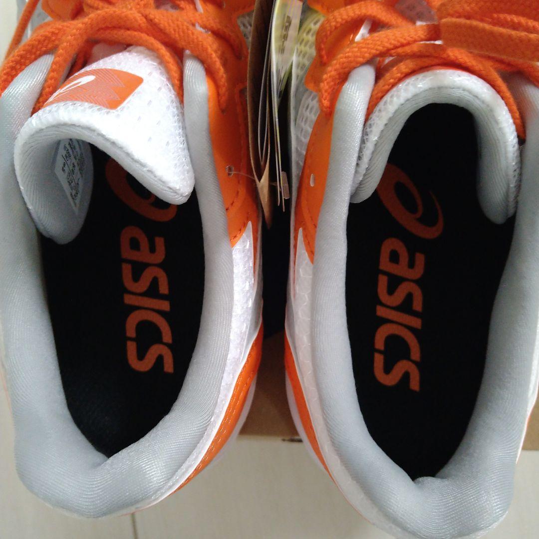 格安！新品 アシックス安全靴 25.5 オレンジ/ホワイト