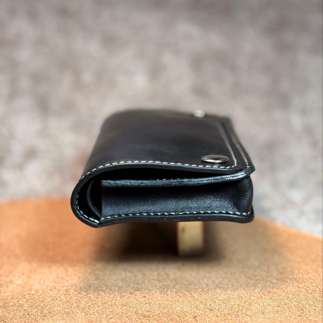 ◎柔らかい二つ折りシャグポーチ.スムース革◎