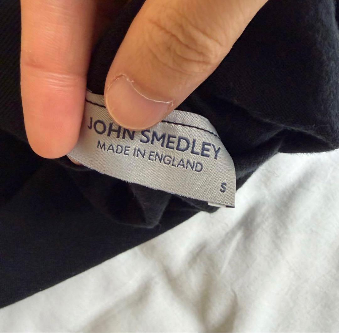 ジョンスメドレー 30G モックネック S ブラック