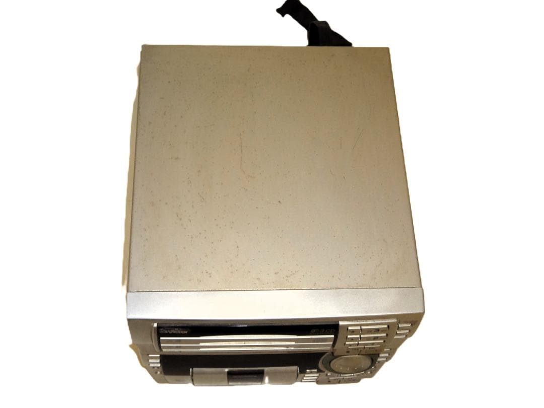 ⑥Victor3CDコンポCDMDプレーヤー機能付き通電作動不確認ジャンク品扱い