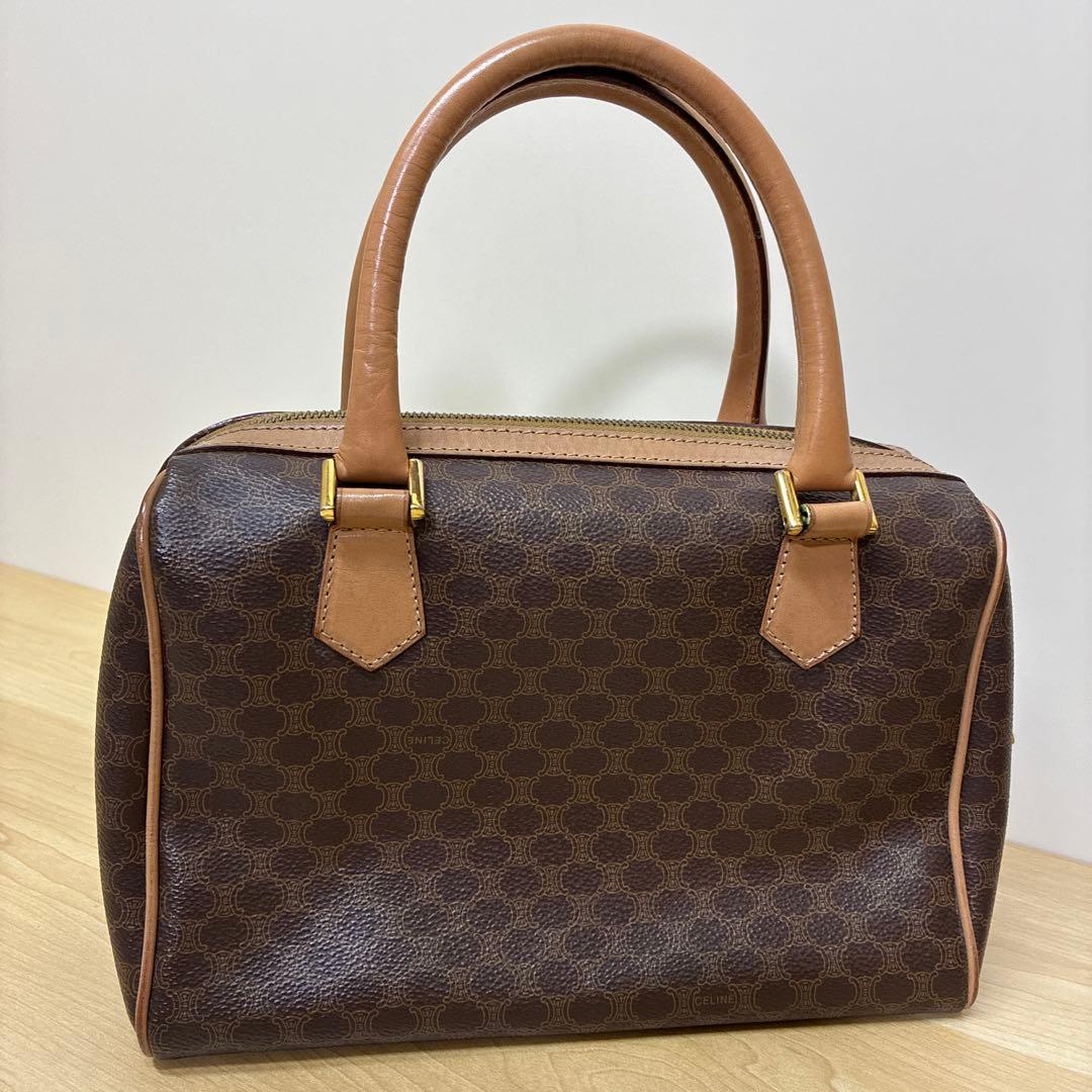CELINE セリーヌ　マカダム柄　ハンドバッグ　ミニボストン