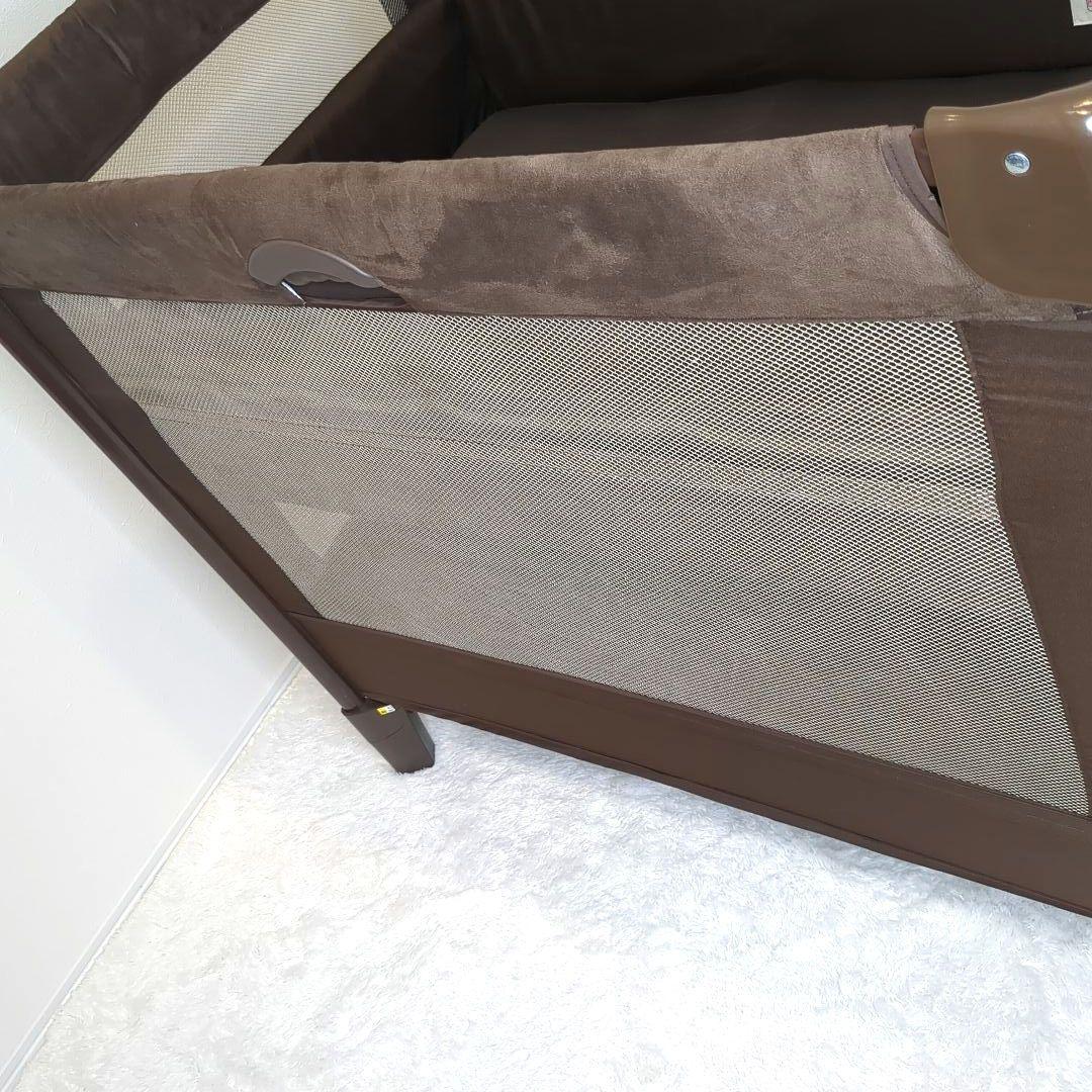 【美品】Aprica ココネルエアープラス ベビーベッド チョコレートブラウン