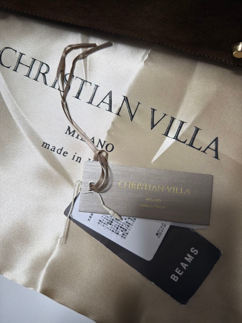 【美品】BEAMS別注 CHRISTIAN VILLA スエードバッグ