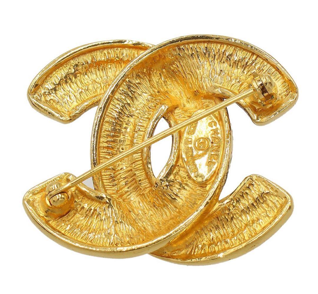 K2212 美品 シャネル ココマーク マトラッセ柄 ブローチ