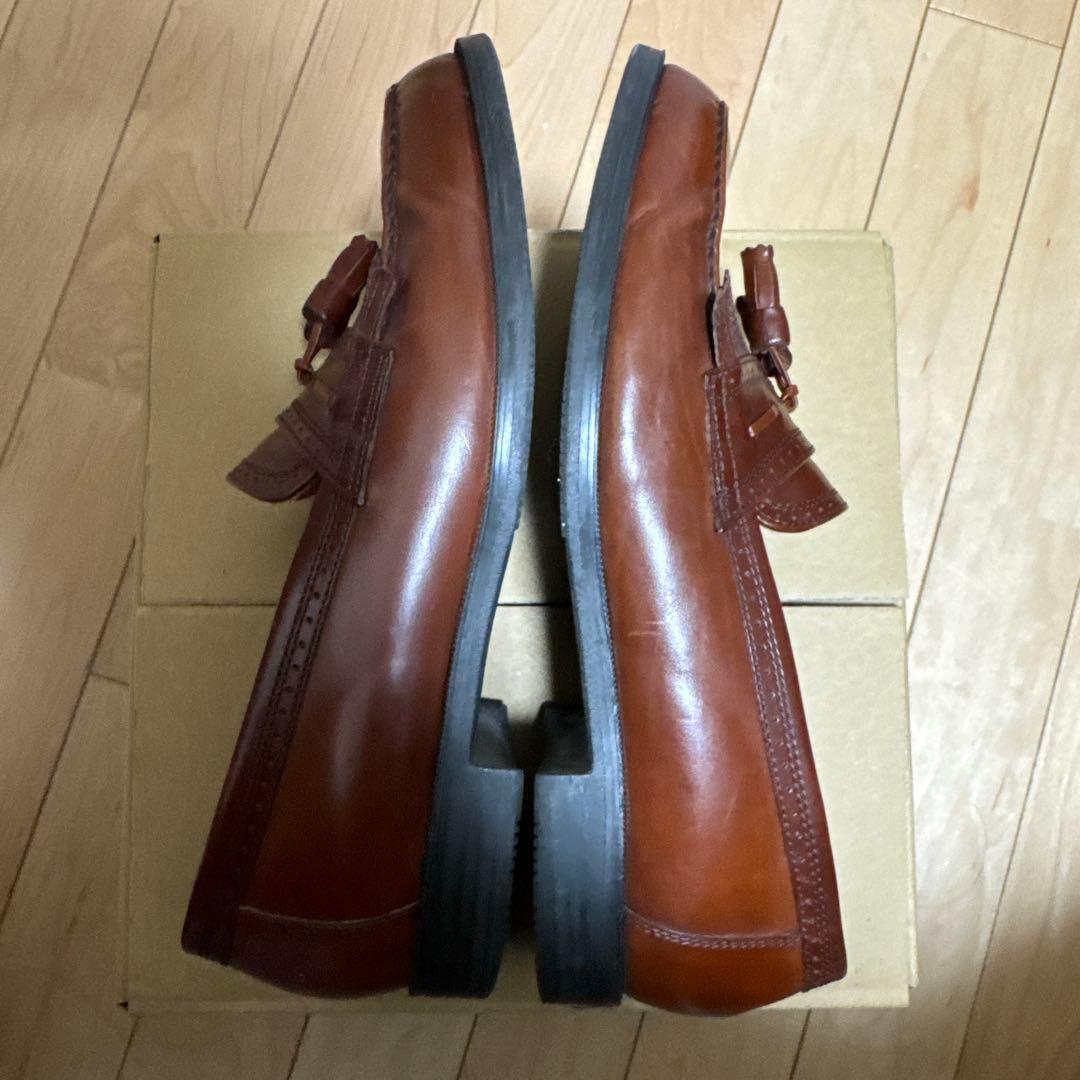 SAINT LAURENT ローファー ブラウン タッセル 25cm