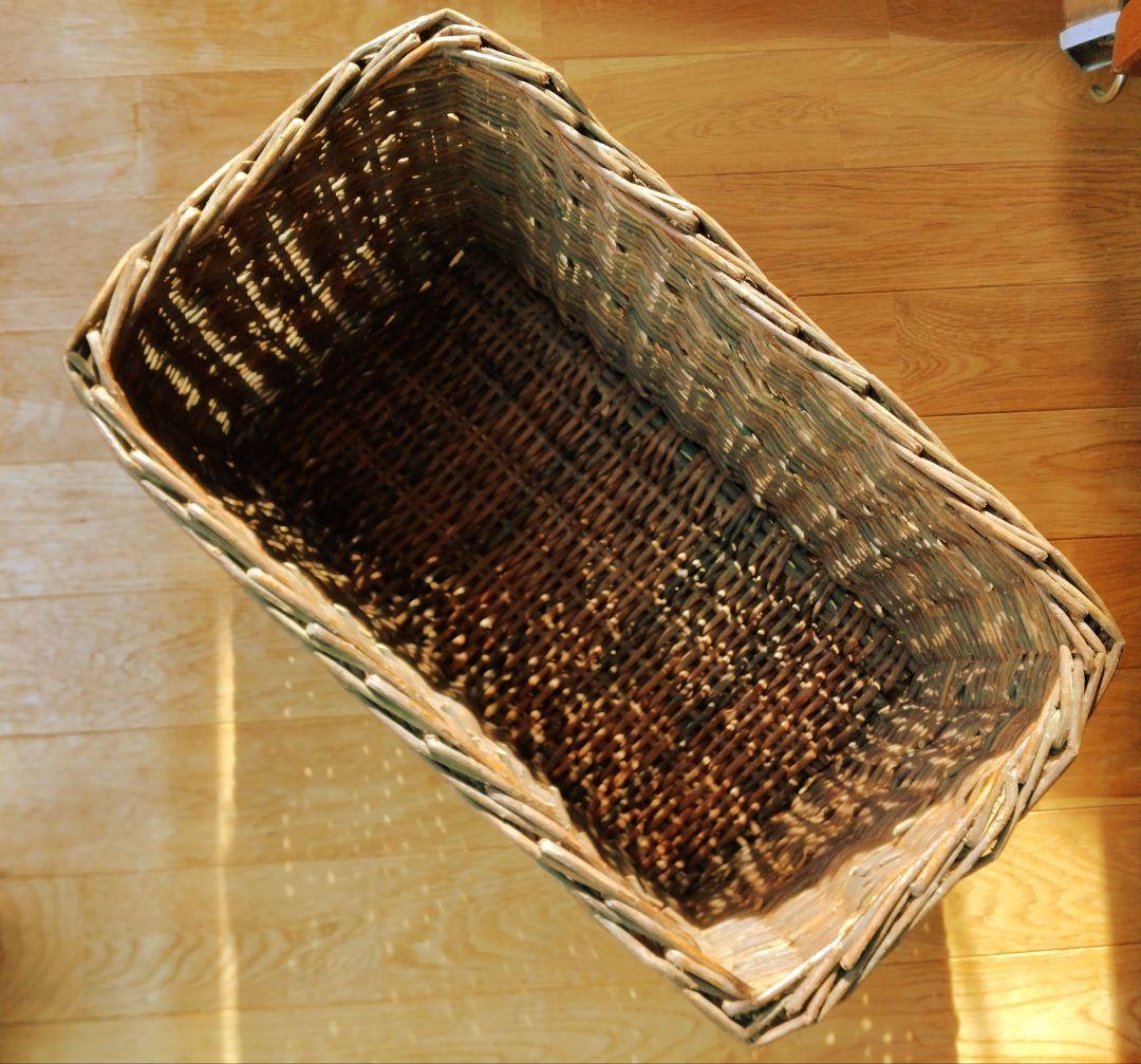 あけび　籠 特大 かご バスケット　古民具　脱衣籠　vintage　蔓　大きい