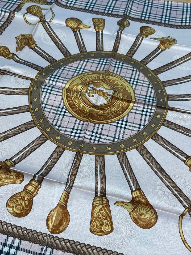 H*a様 シルク&コットンBurberrys チェック柄 ハンカチ セット