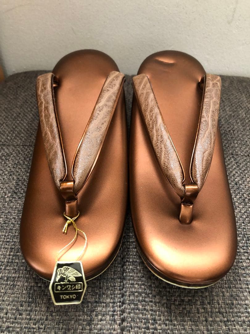 キンワシ印 ハンドバッグ 草履 セット JRA 本革 アザラシ バッフィンシール