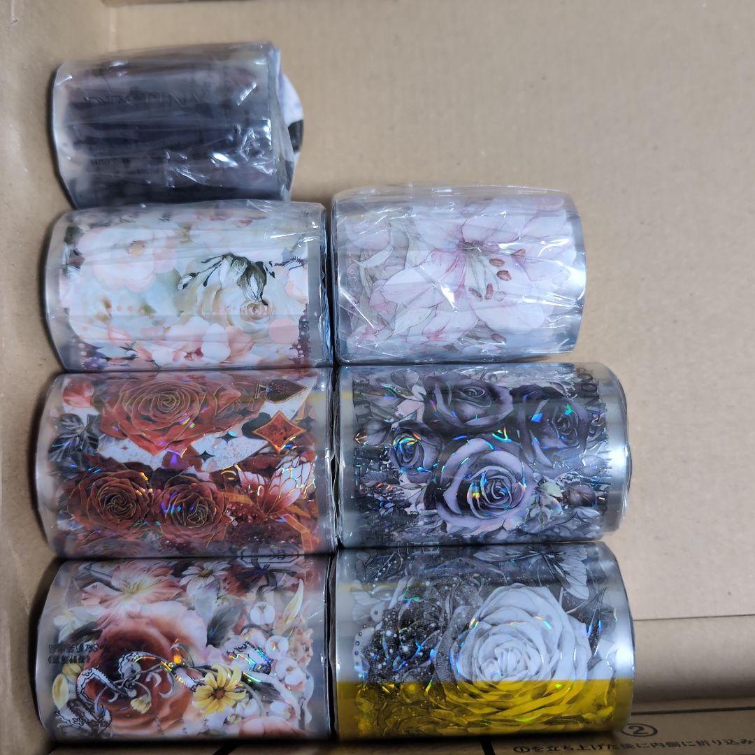 海外マスキングテープ　文字　花　薔薇　装飾マステ　巻き売り　海外マステ