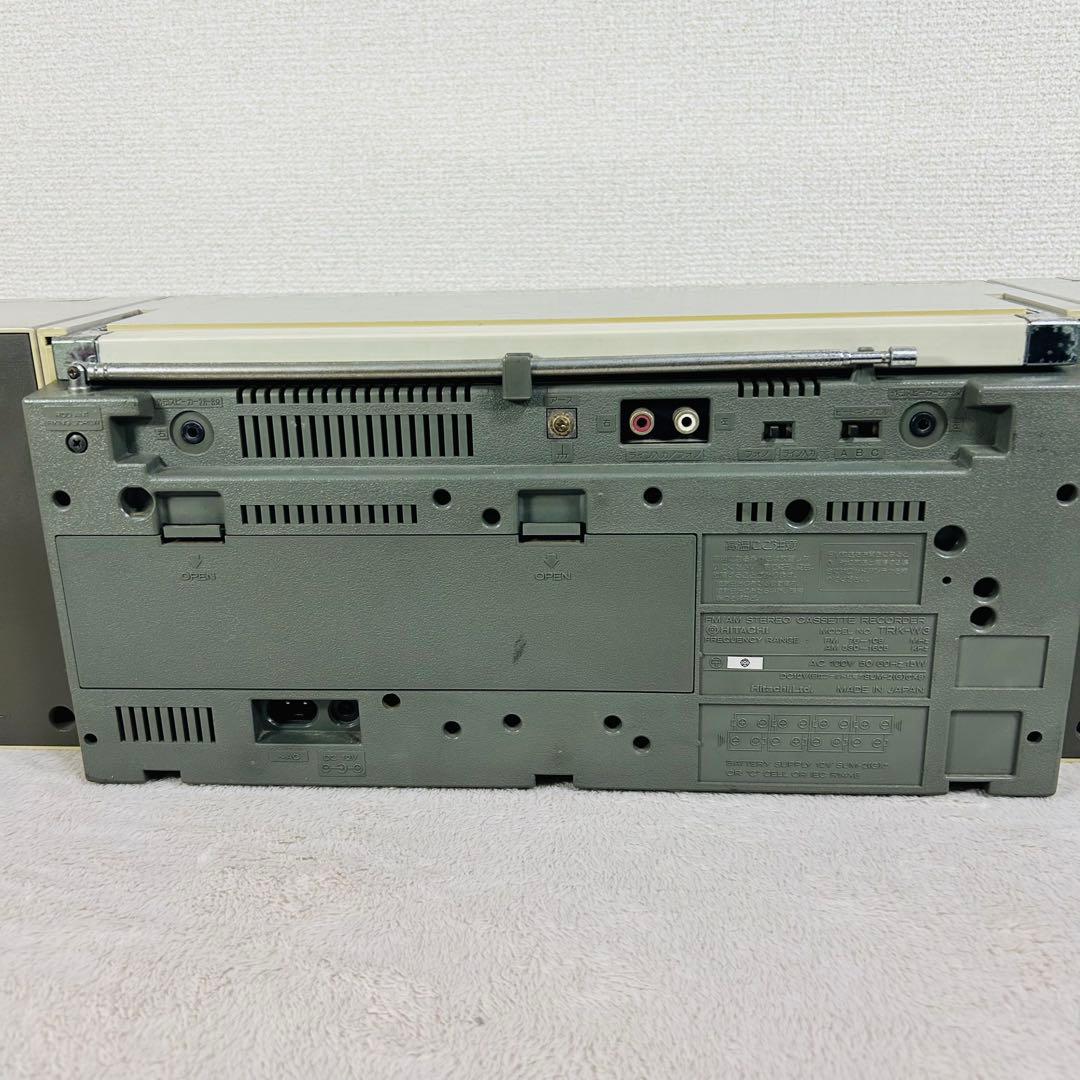 【希少】HITACHI TRK-W3 ラジカセ　バブル昭和レトロ　現状品