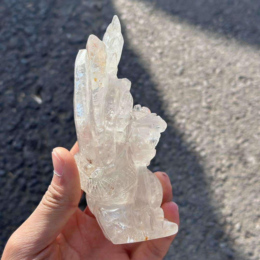 天然石 水晶の龍　置物　ご購入前に在庫確認必要G.159