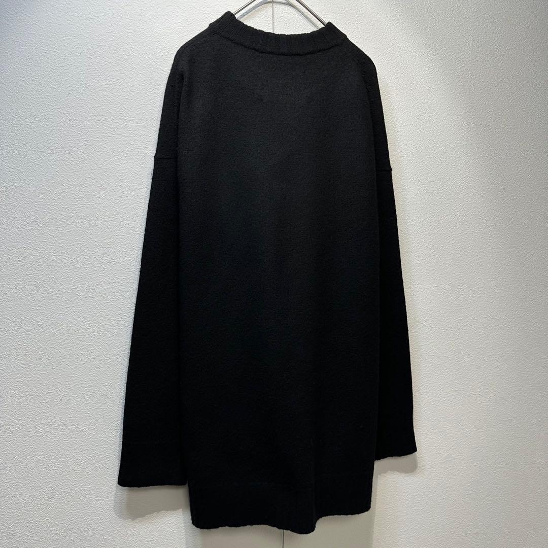 希少 JIL SANDER 上質 ウール サイドスリット クルーネック ニット