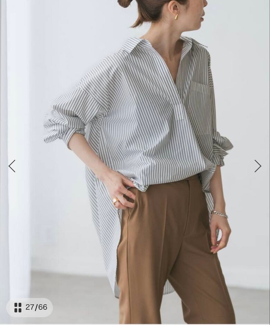 NOBLE イージーケアコットンスキッパーシャツ