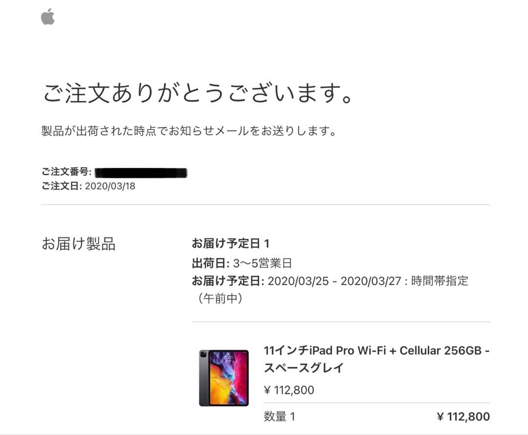 iPad Pro 11インチ 第2世代 Wi-Fi ＋ セルラー 256GB
