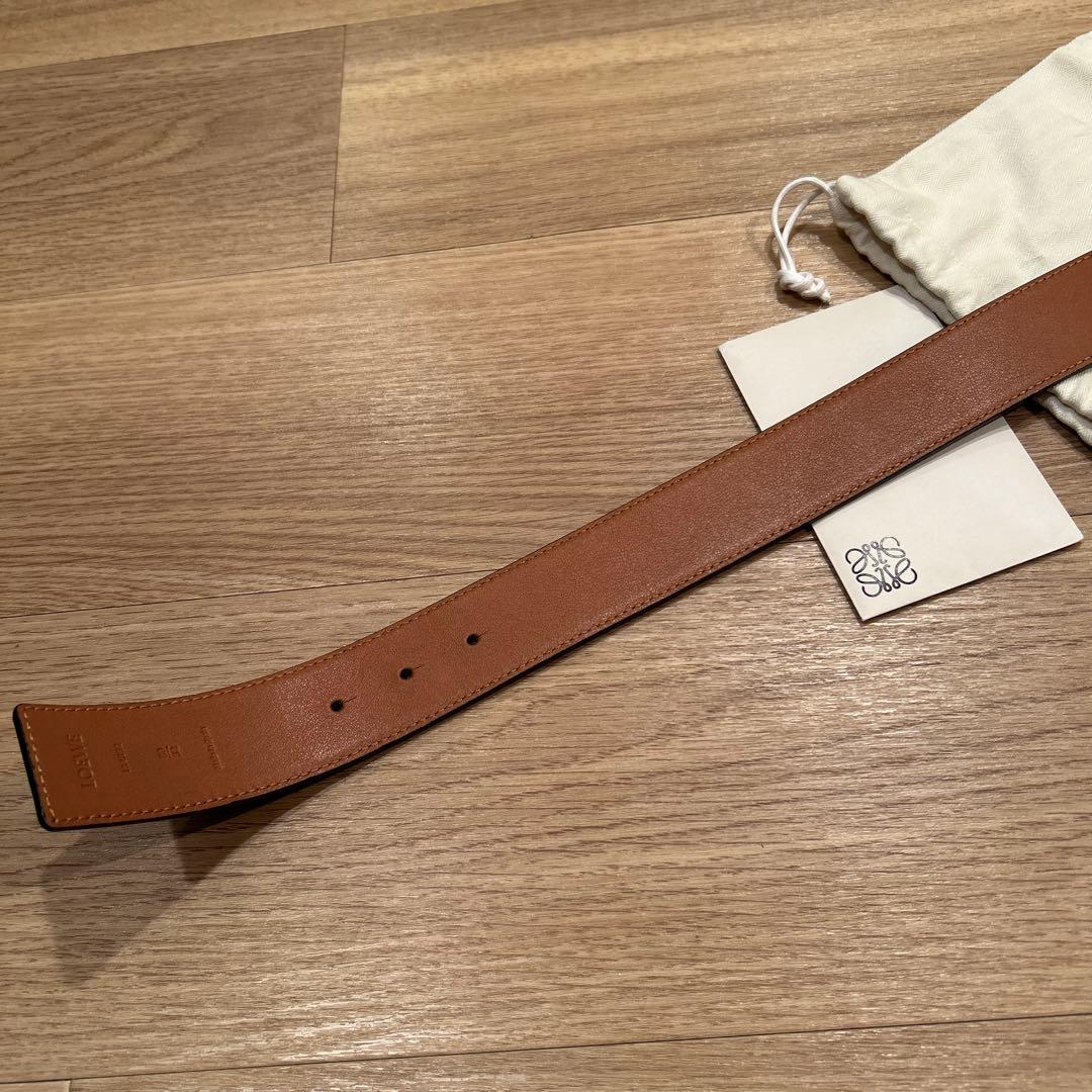 ロエベ アナグラム　リバーシブルベルト 80