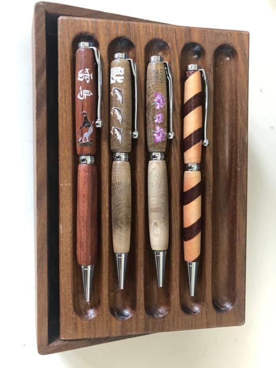 銘木のポールペンセット