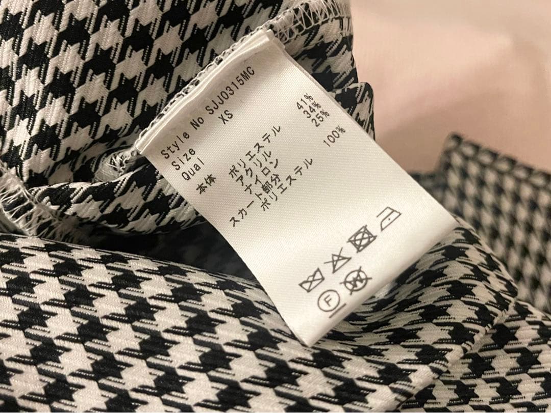 HONEY MEW　千鳥プリーツドッキングワンピース　ピンク　XS　ハニーミュウ