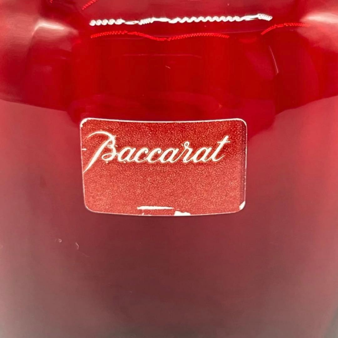 Baccarat フラワーベース バカラレッド 花瓶 赤 クリスタル バカラ
