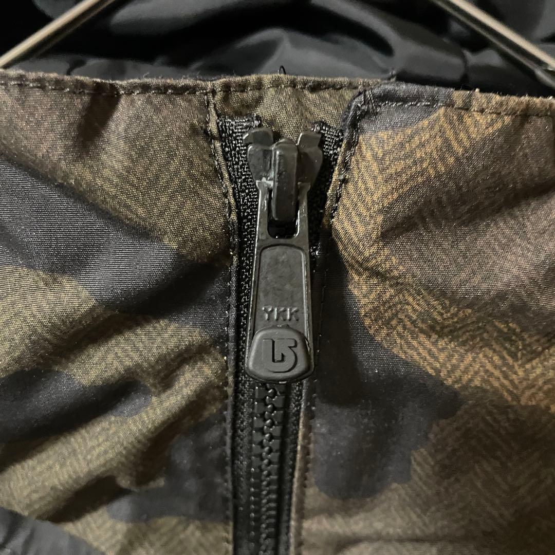 Burtonバートンスキーウェアスノーボードジャケットパーカーフード付き迷彩茶色