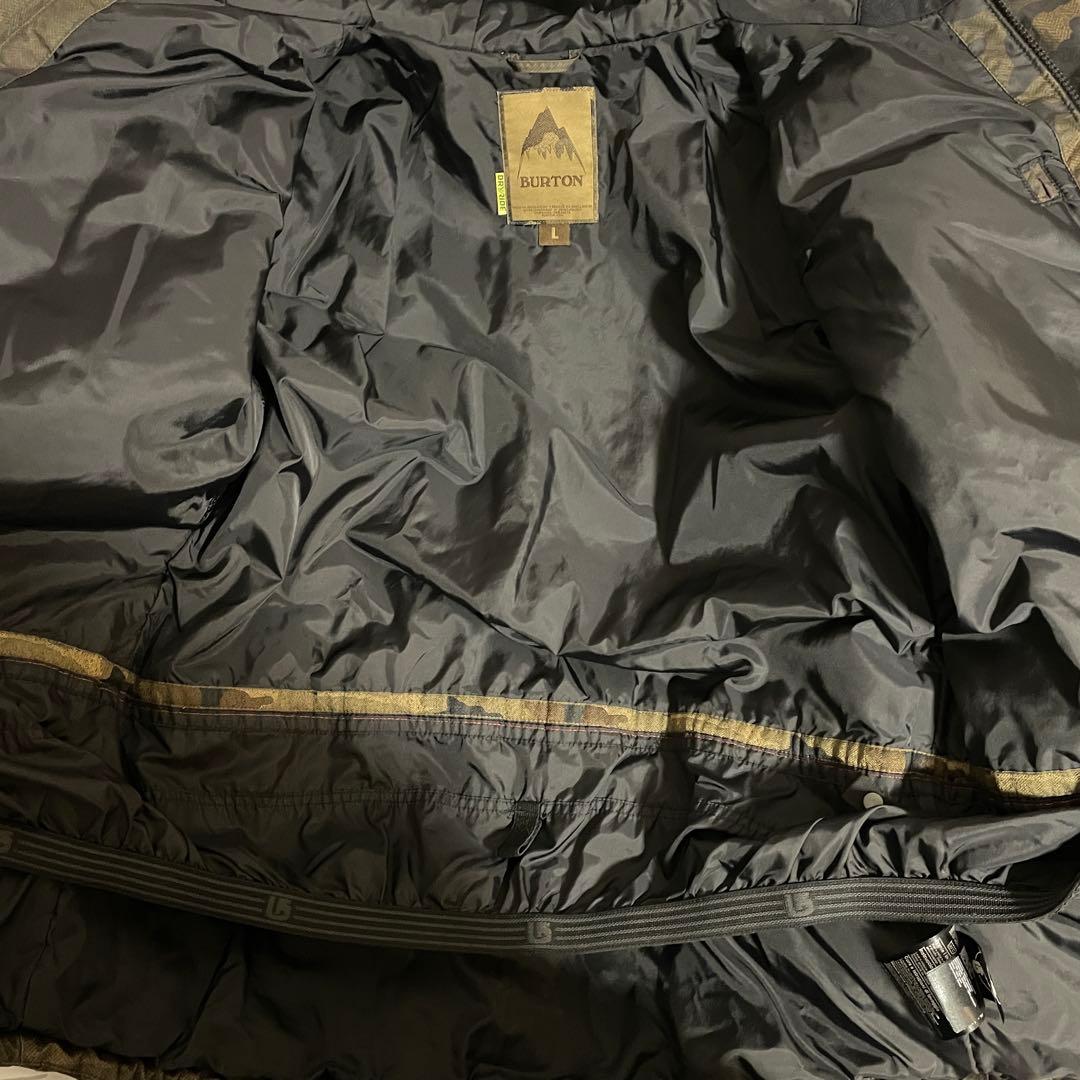 Burtonバートンスキーウェアスノーボードジャケットパーカーフード付き迷彩茶色