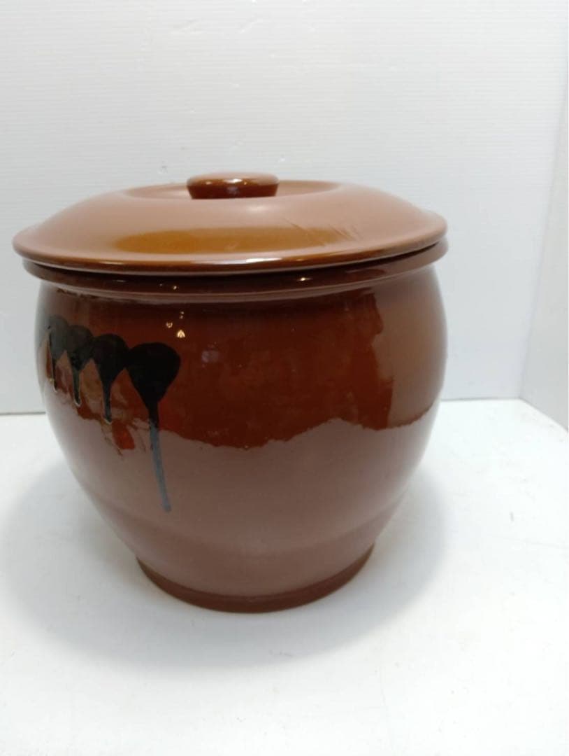 G2225【希少・廃盤品】常滑焼 久松窯 切立 8号 漬物壺