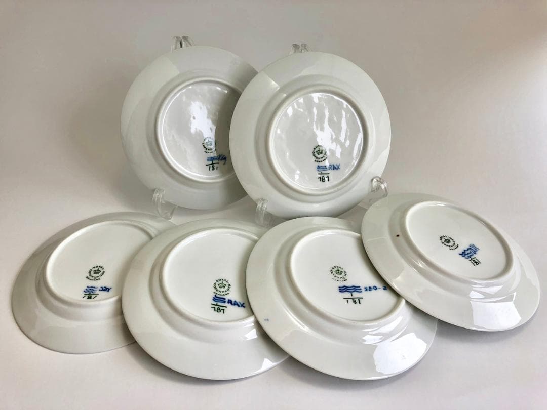 1級 ロイヤルコペンハーゲン プレイン プレート 15.5cm 6枚 ケーキ 5