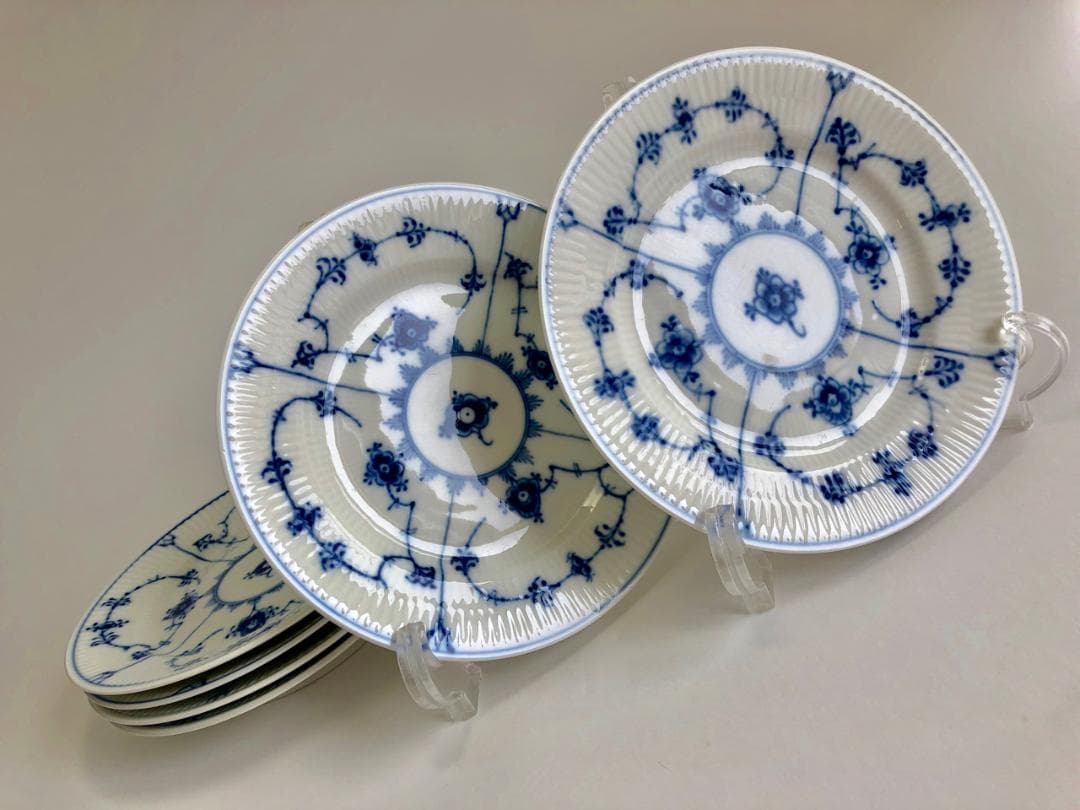 1級 ロイヤルコペンハーゲン プレイン プレート 15.5cm 6枚 ケーキ 5