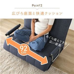 3way ソファーベッド/カウチソファー 【ネイビー】 シングルサイズ