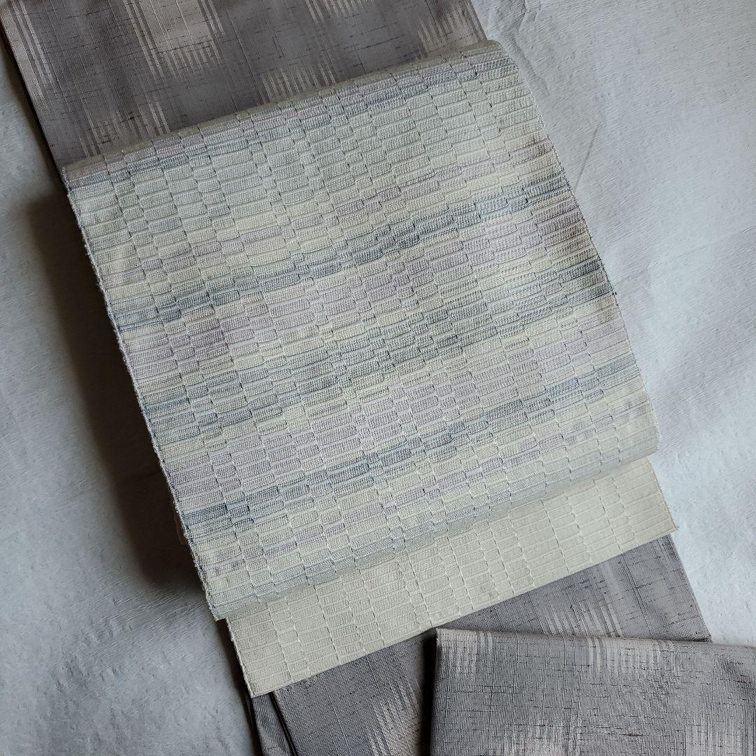 爽やかに締める　ロートン織　八寸名古屋帯