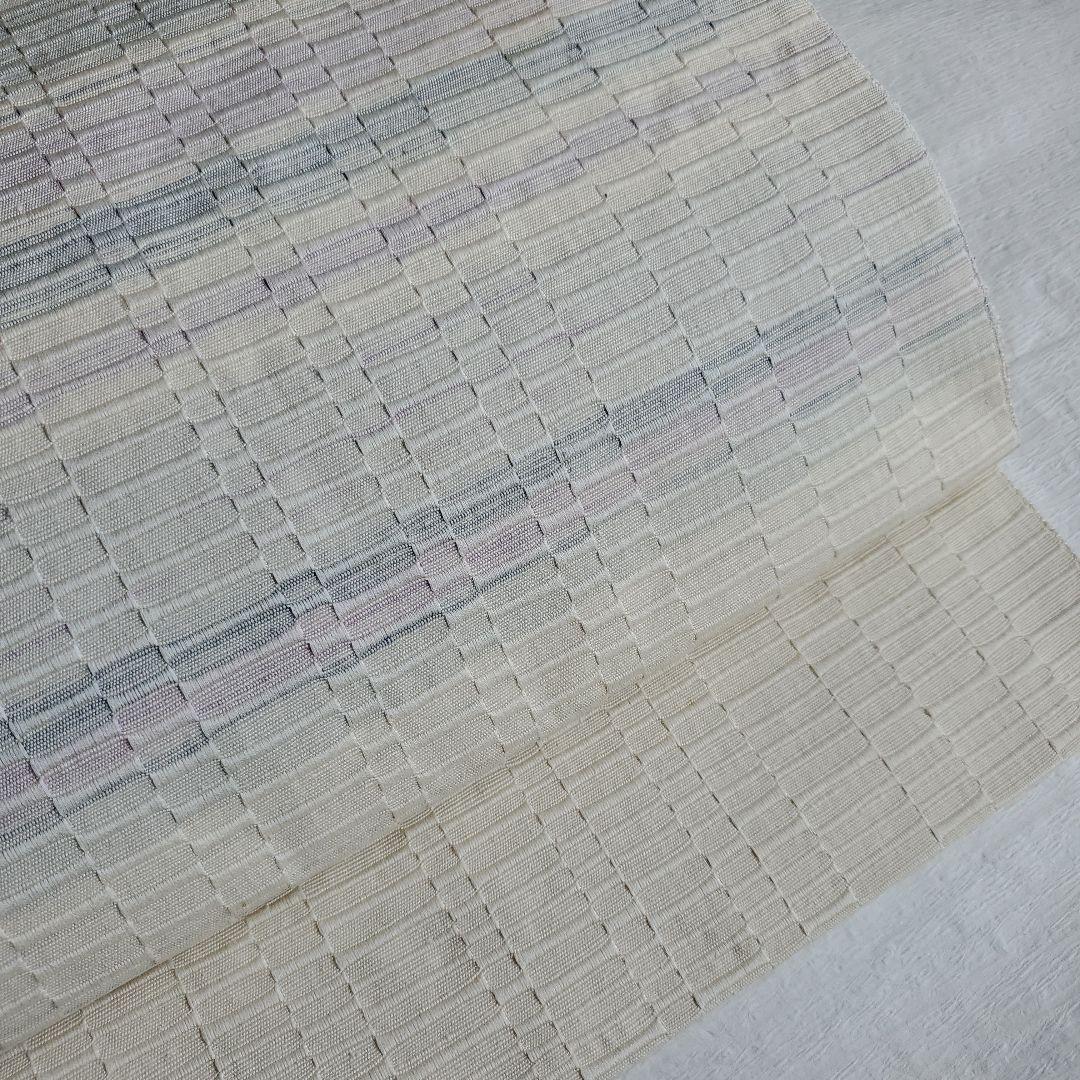 爽やかに締める　ロートン織　八寸名古屋帯