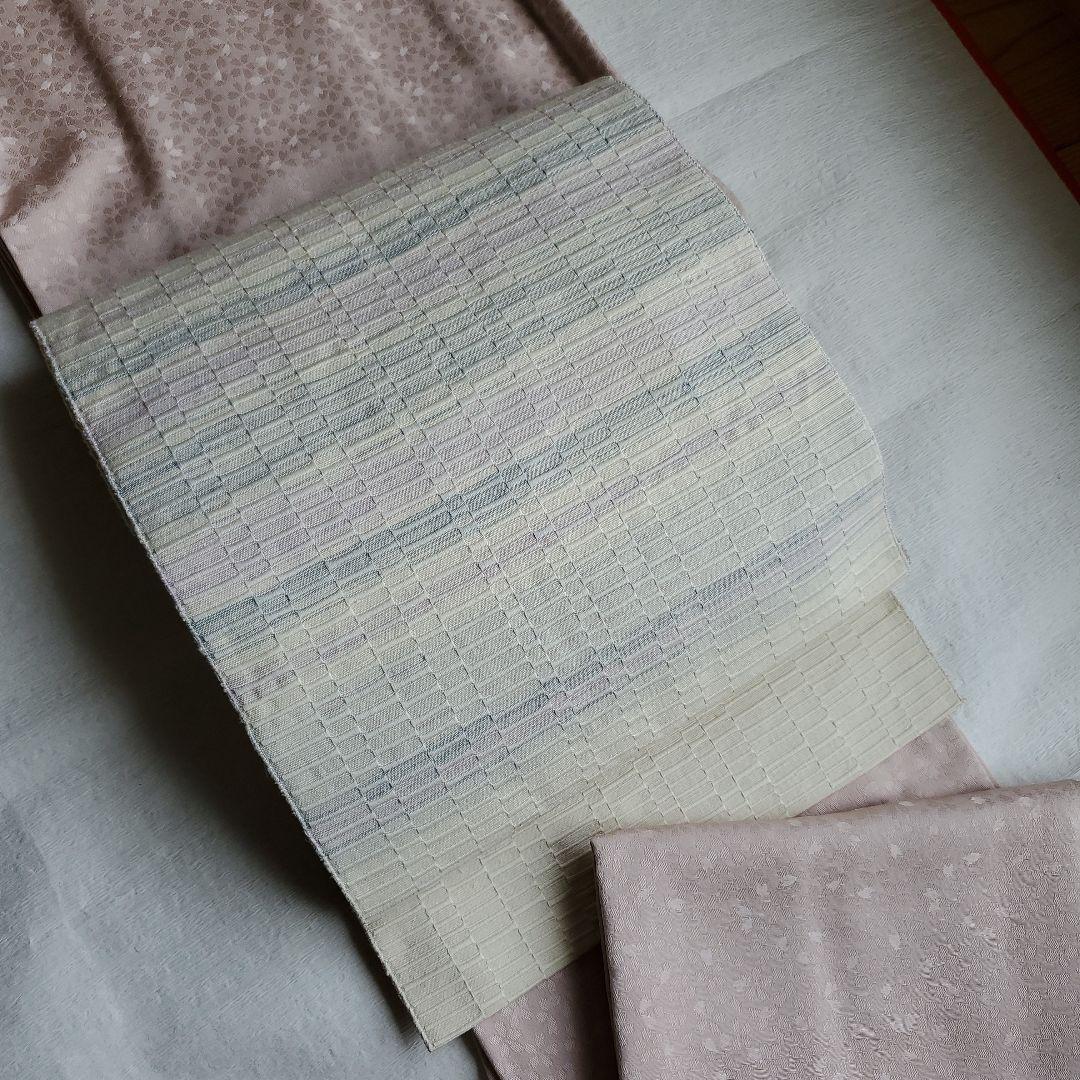 爽やかに締める　ロートン織　八寸名古屋帯