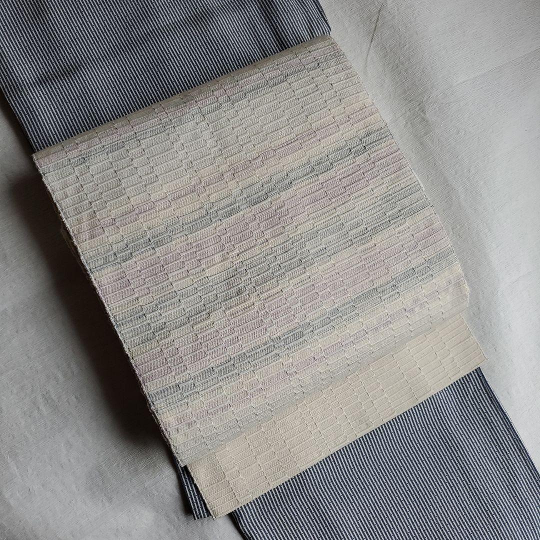 爽やかに締める　ロートン織　八寸名古屋帯