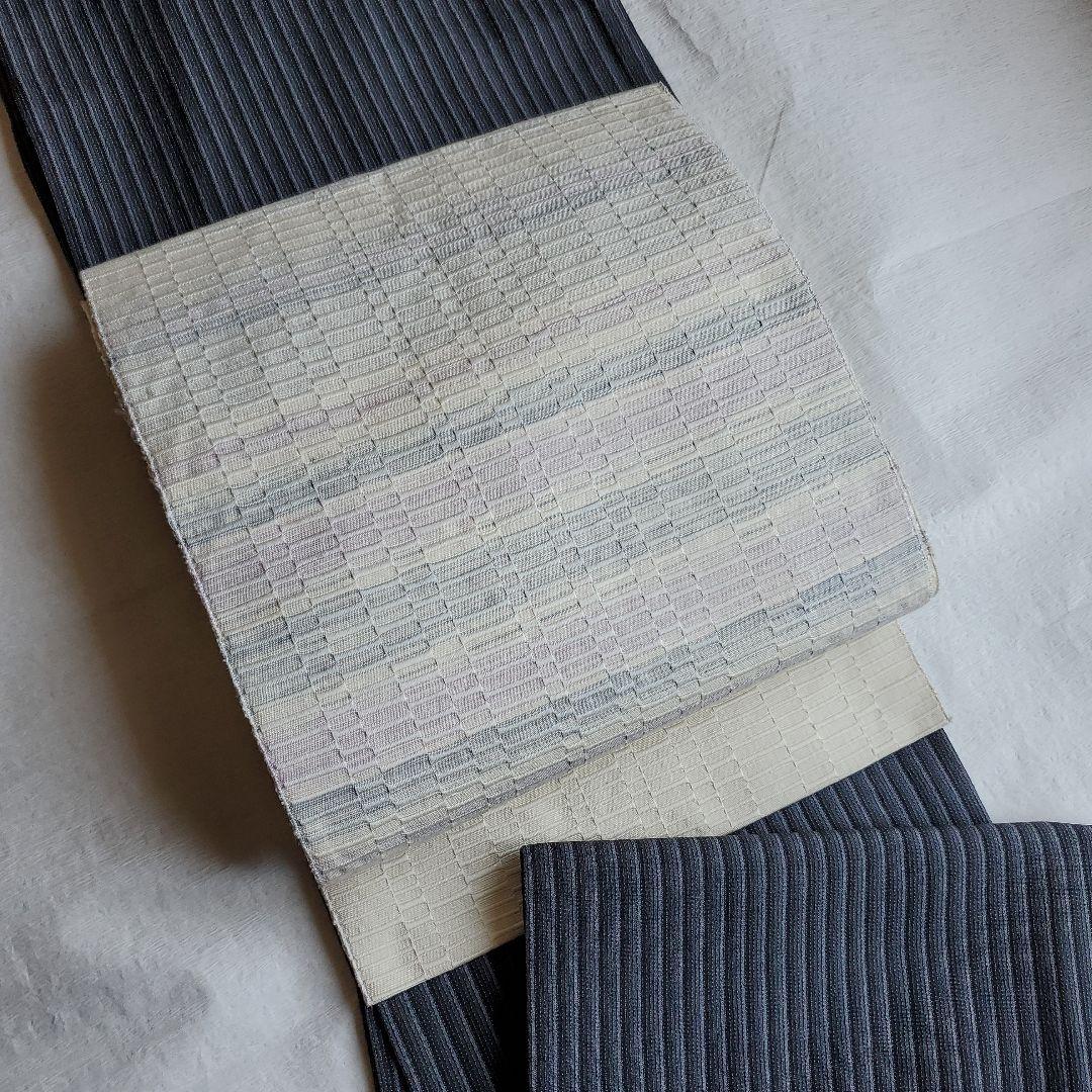 爽やかに締める　ロートン織　八寸名古屋帯