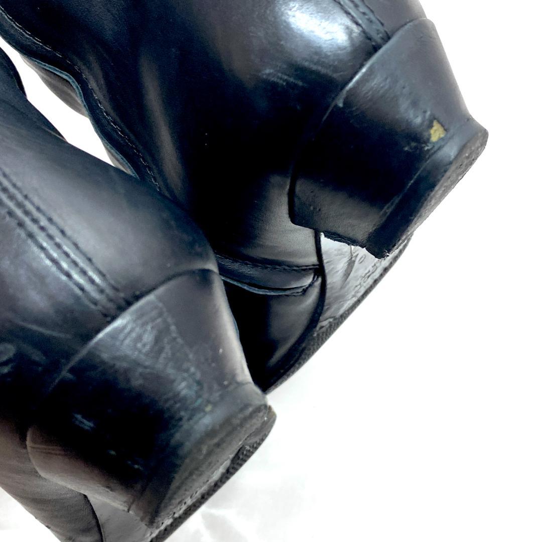 GUCCI グッチ ニーハイブーツ バックル付き ロングブーツ レザー ブラック