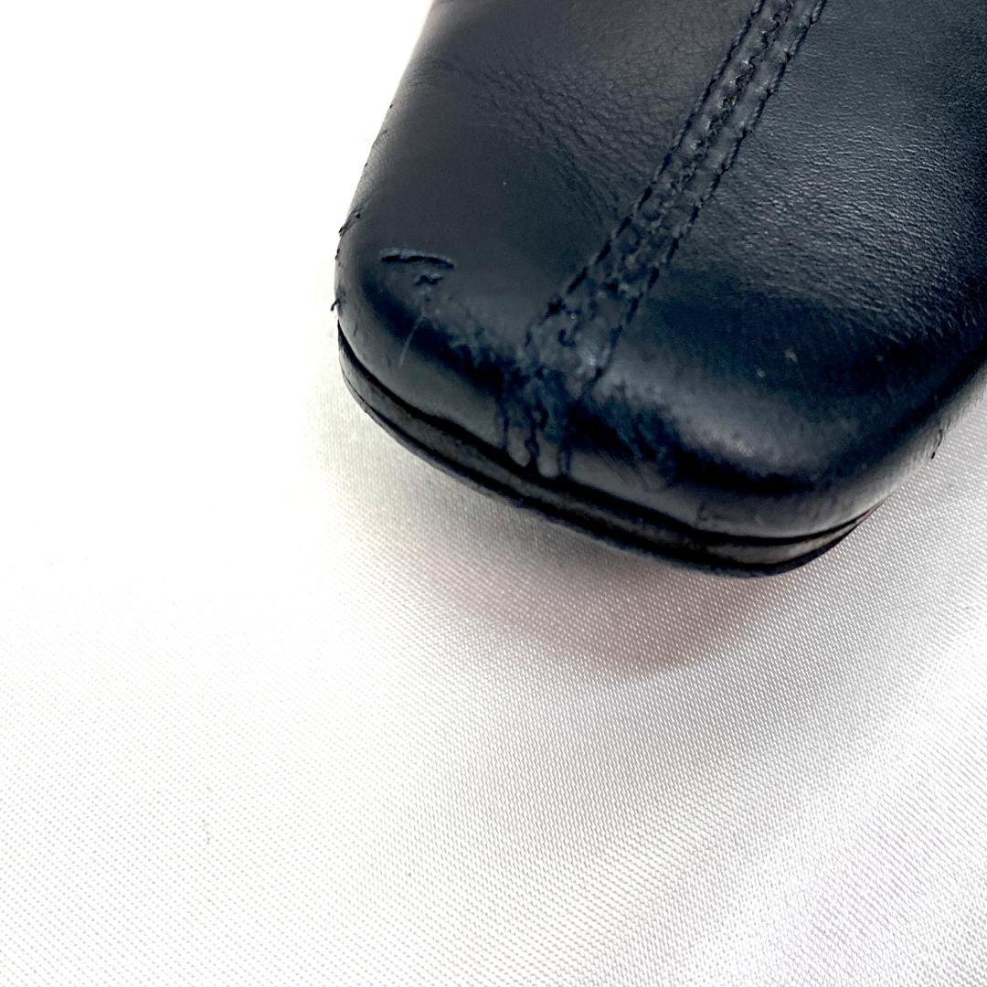 GUCCI グッチ ニーハイブーツ バックル付き ロングブーツ レザー ブラック