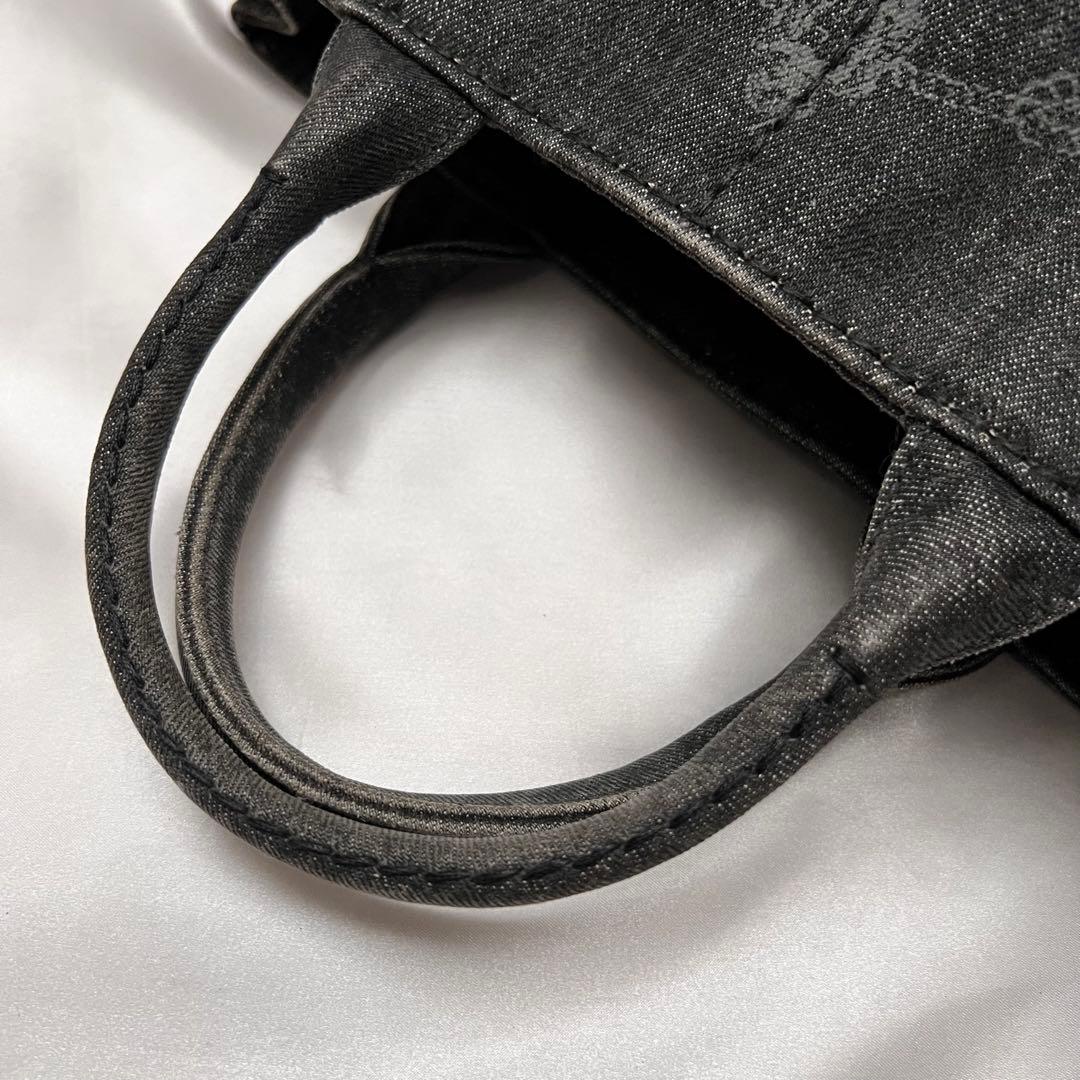 ◇美品◇プラダ　カナパS ブラックデニム　2wayバッグ　ショルダーバッグ