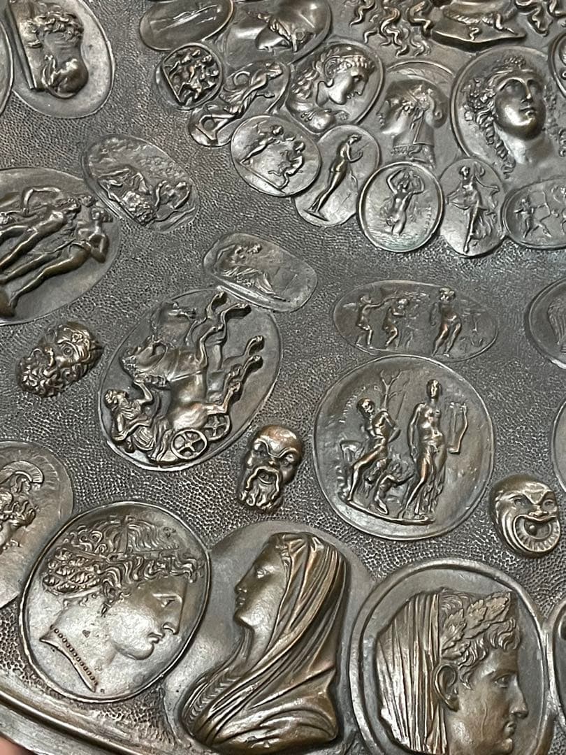 19世紀　アンティーク　ギリシャ　ローマ帝国　神話的な　壁掛　プレート