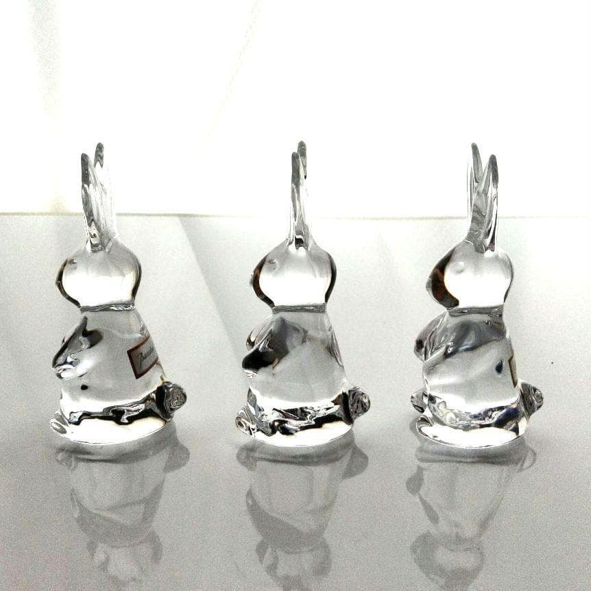 【新品】バカラ　うさぎ 　ウサギ　スイング ラビット　3点セット　動物 置物