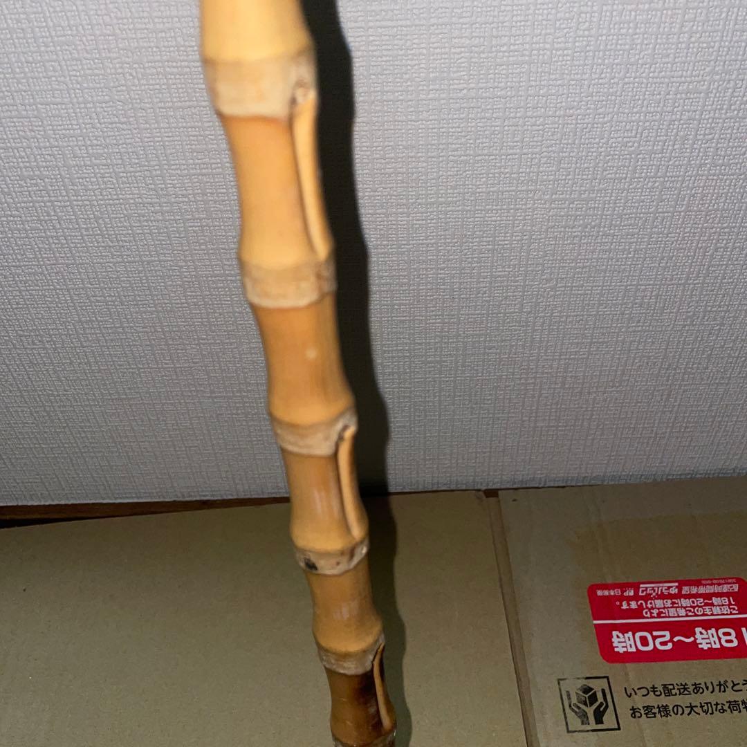 根鞭　ステッキ　竹　杖　アンティーク　ねぶち　曲がり竹