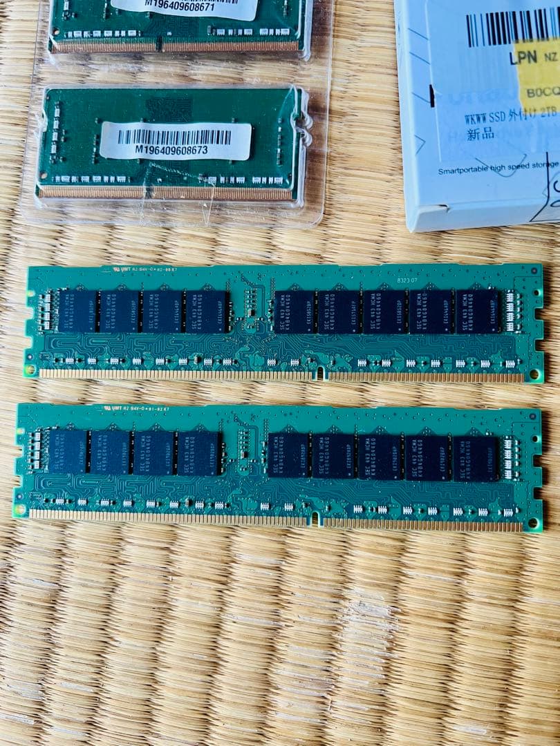 DDR4 4GB DDR3 8GB メモリと2TB SSDセット
