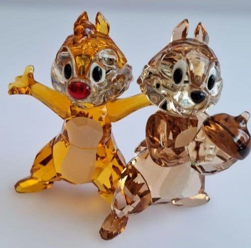 【極美品】SWAROVSKI スワロフスキーDisney チップとデール　希少