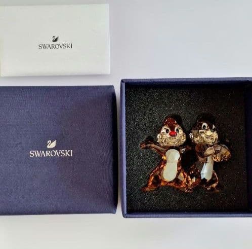 【極美品】SWAROVSKI スワロフスキーDisney チップとデール　希少