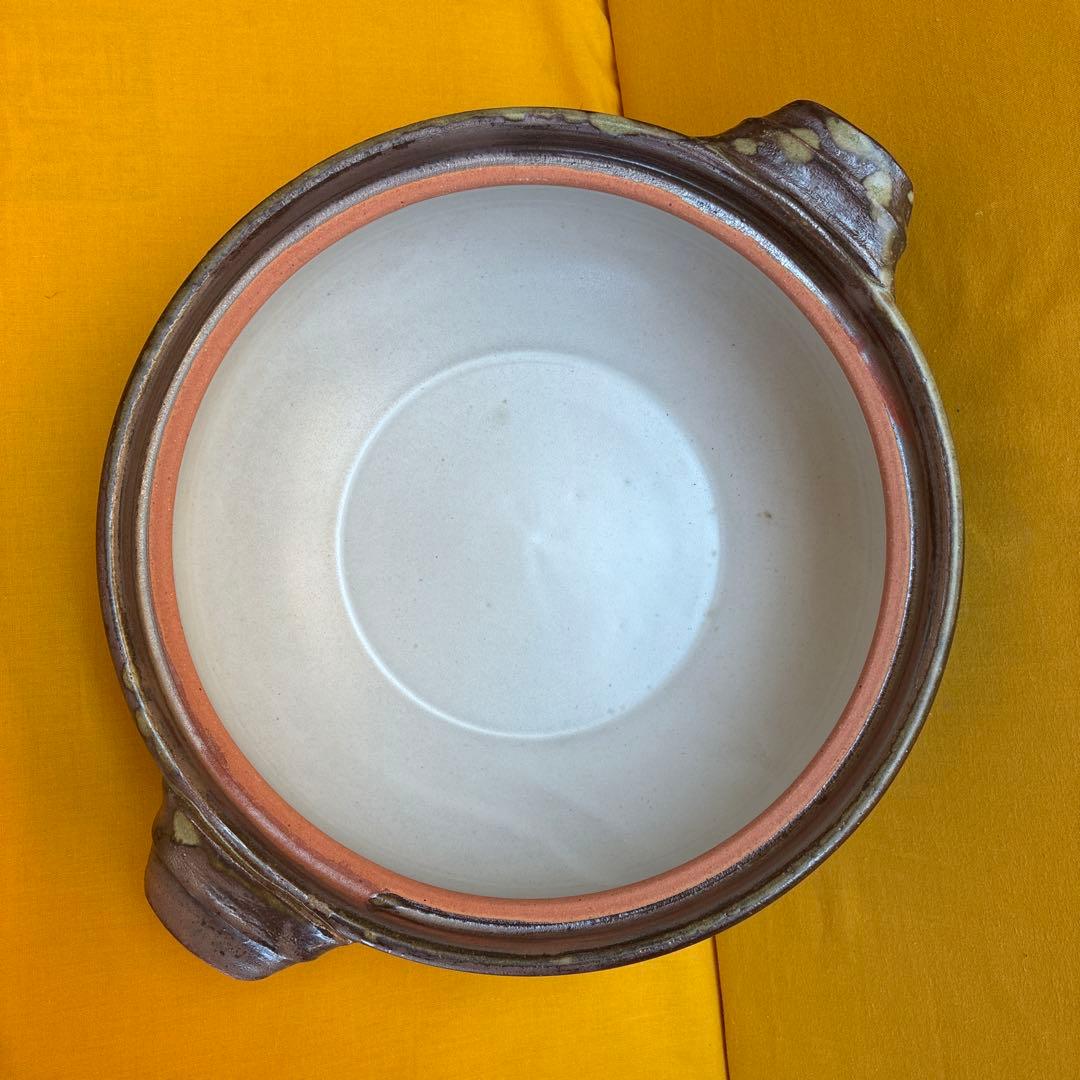 土鍋伊賀焼10.5号深鍋金彩刷毛目