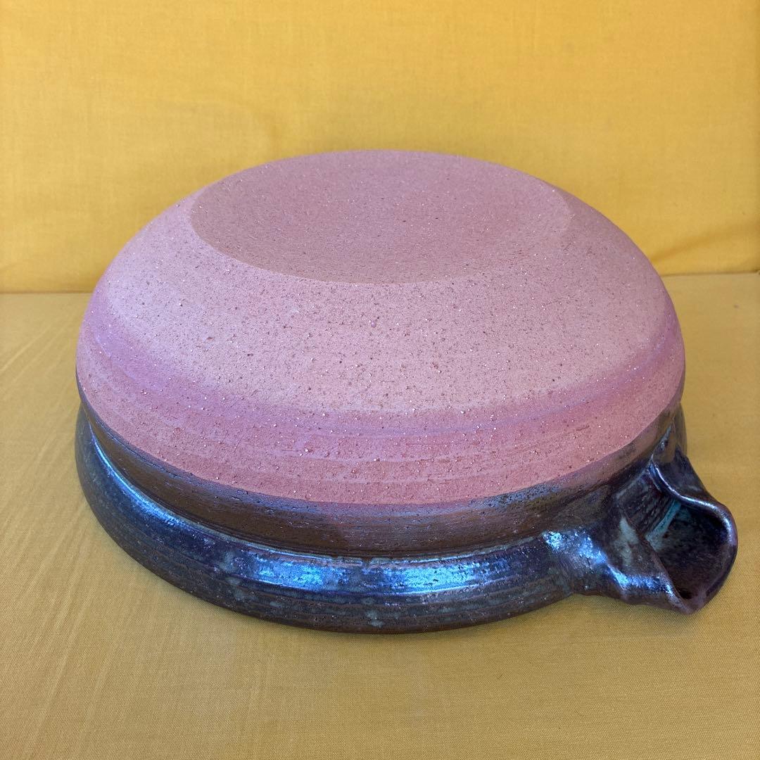 土鍋伊賀焼10.5号深鍋金彩刷毛目