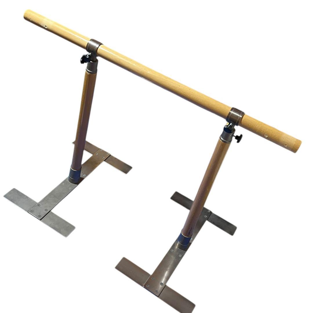 【送料込み】バレエバー 0.9m〜1.2m 5段階調節 家庭用 木製 持ち運び式