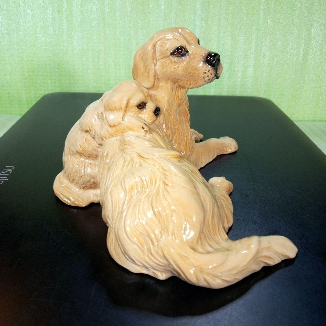 ロイヤルドルトン　 　イギリス製　犬の親子　置物