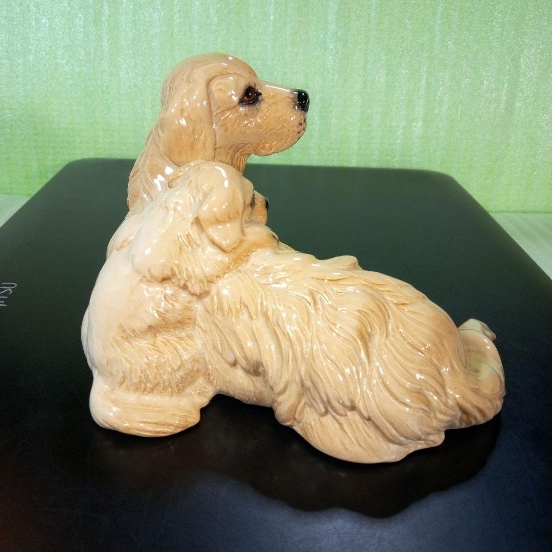 ロイヤルドルトン　 　イギリス製　犬の親子　置物