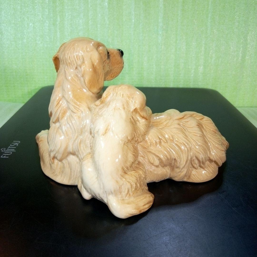 ロイヤルドルトン　 　イギリス製　犬の親子　置物
